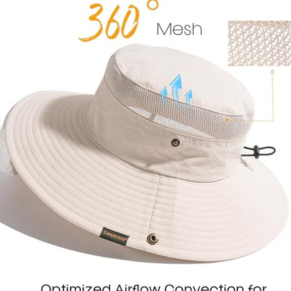 Sun Hats for Women Men Breathable Wide Brim Fishing Hat